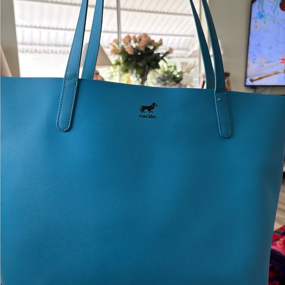 Marc Tetro Rare group dog 🐶 Blue Tote Bag with Playful Dog Print - Picture 7 of 11